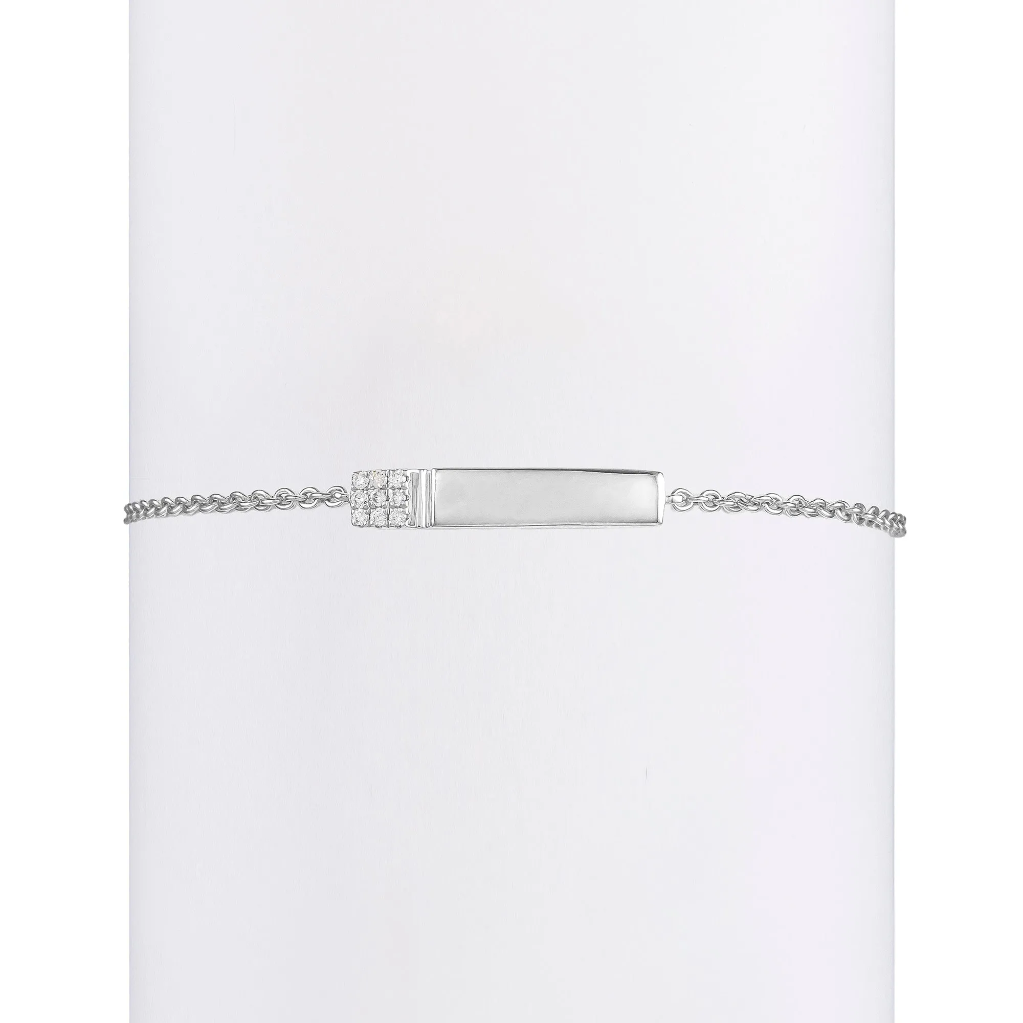 Kid's Diamond ID Bar Bracelet