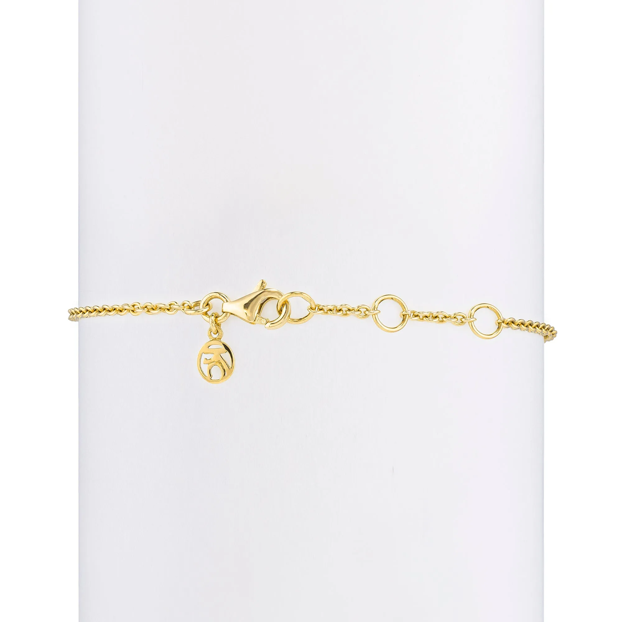 Kid's White Diamond Baby Hamsa Bracelet