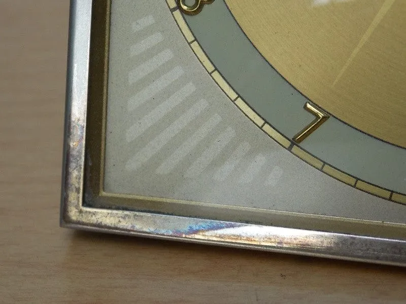Kienzle Square Brass Jeweled Desk Clock