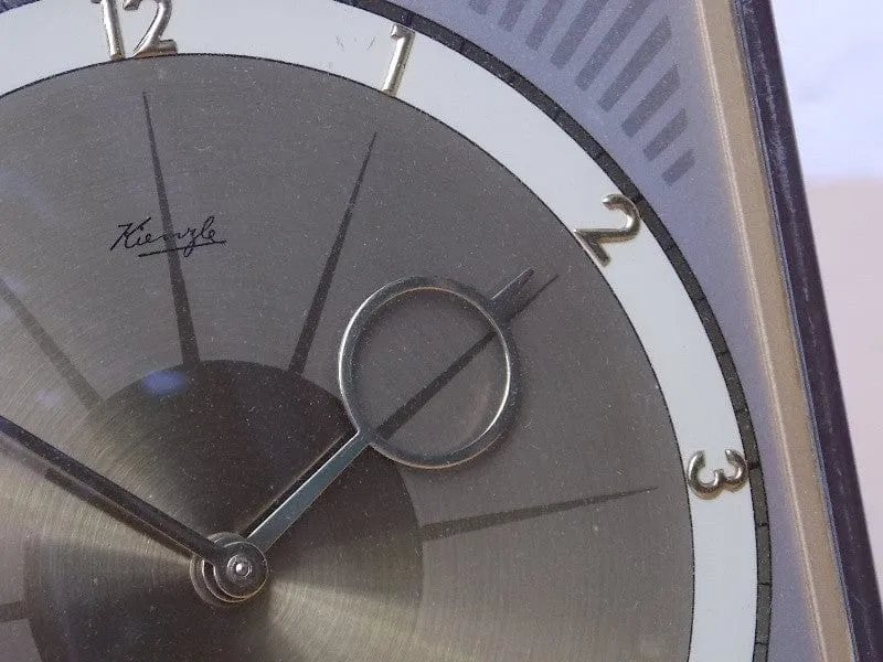 Kienzle Square Brass Jeweled Desk Clock