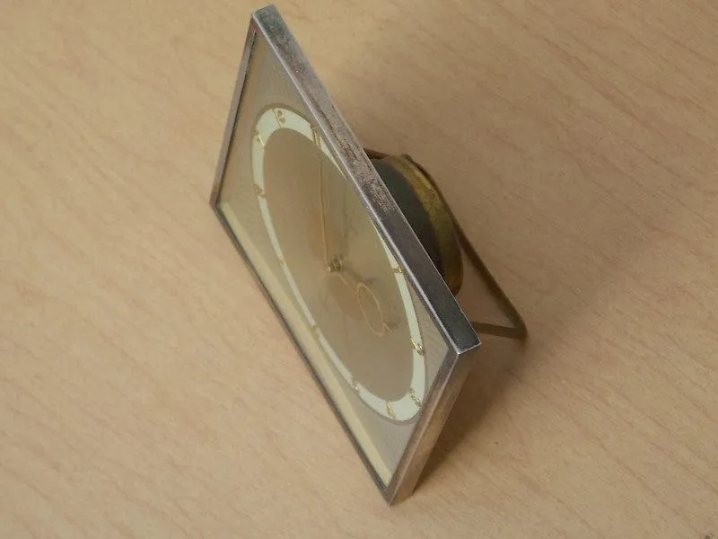 Kienzle Square Brass Jeweled Desk Clock