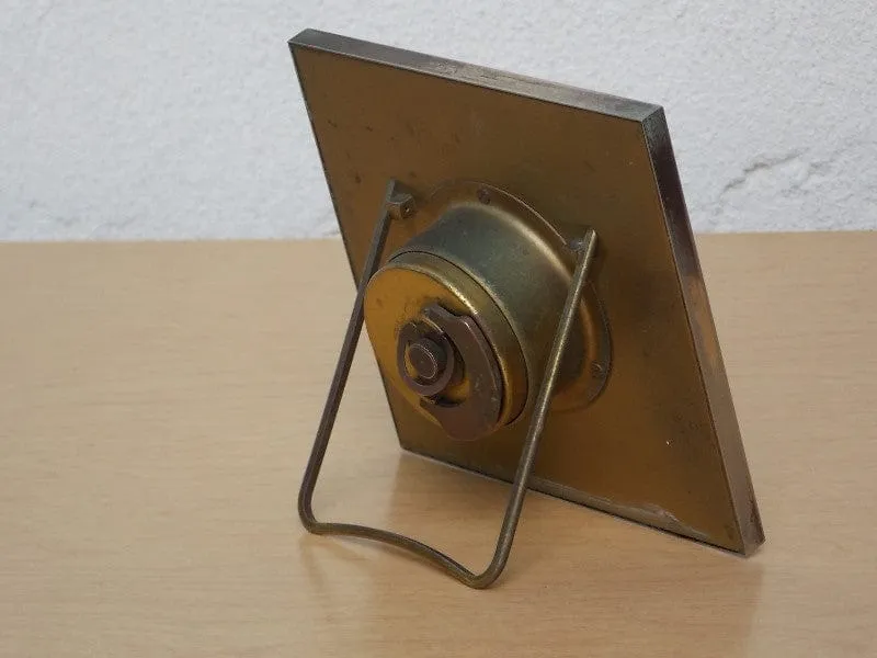 Kienzle Square Brass Jeweled Desk Clock