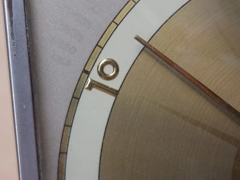 Kienzle Square Brass Jeweled Desk Clock