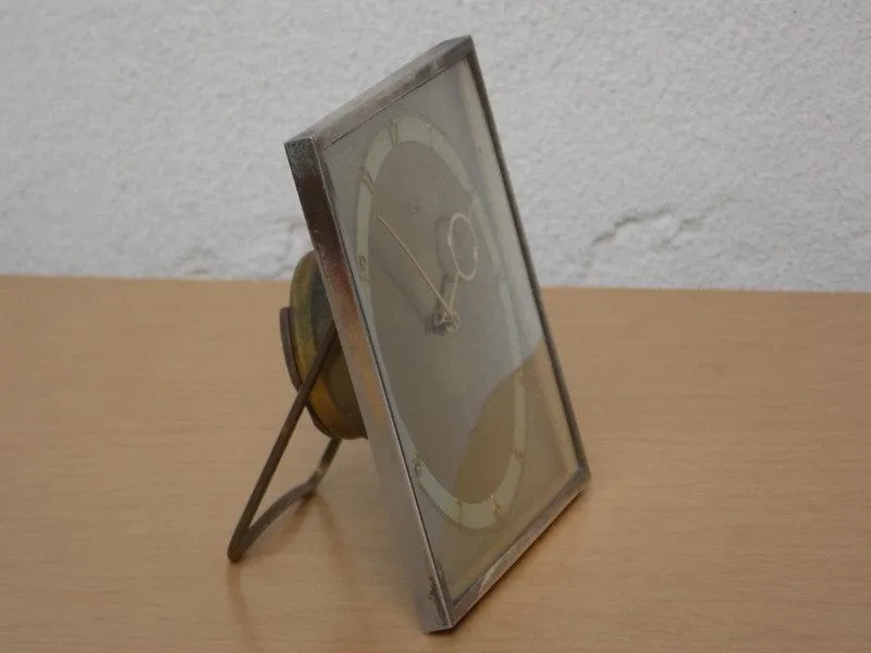 Kienzle Square Brass Jeweled Desk Clock