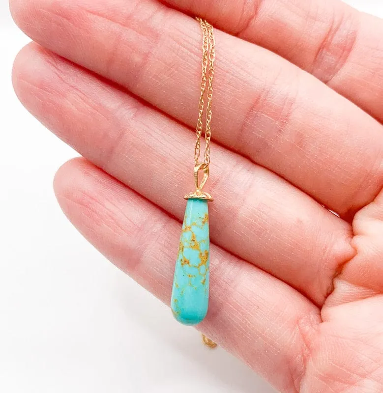 Kingman Turquoise Pendant Necklace