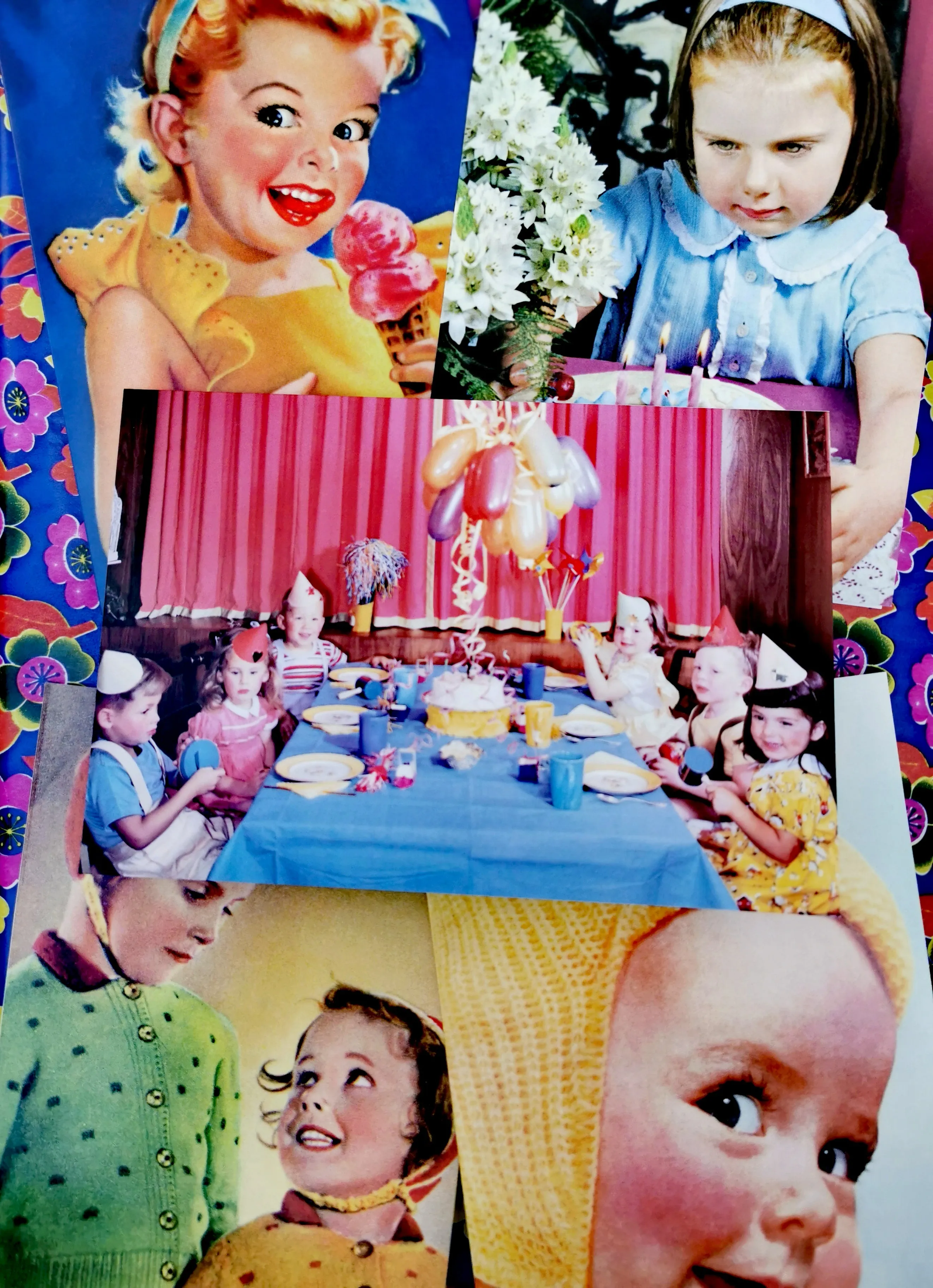 Kitsch kiddies greetings cards