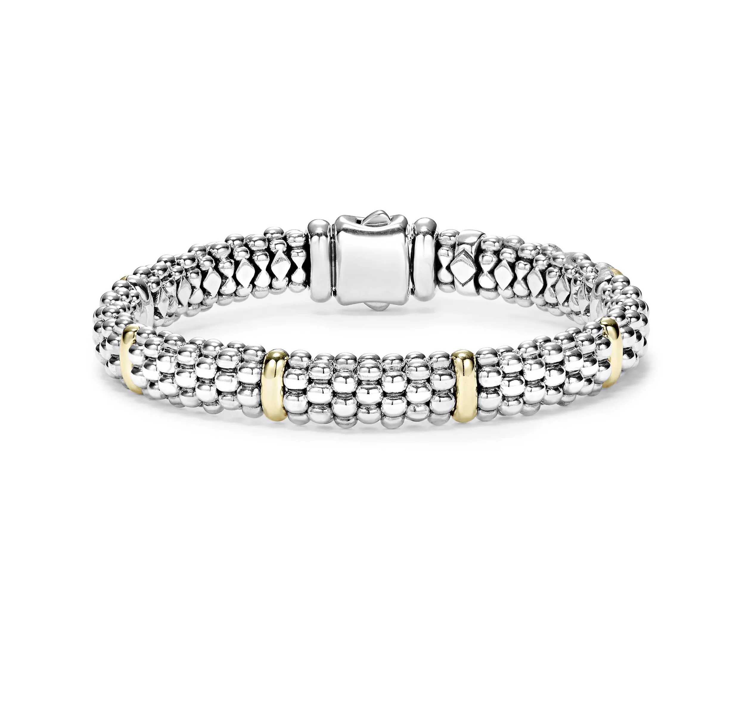 LAGOS Signature Caviar Six Gold Station Caviar Bracelet