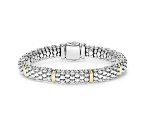 LAGOS Signature Caviar Six Gold Station Caviar Bracelet