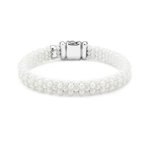 LAGOS White Caviar Ceramic Beaded Bracelet