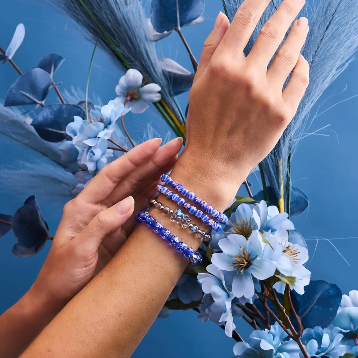Lapis Lazuli | .925 Sterling Silver | Firefly Glass Bracelet