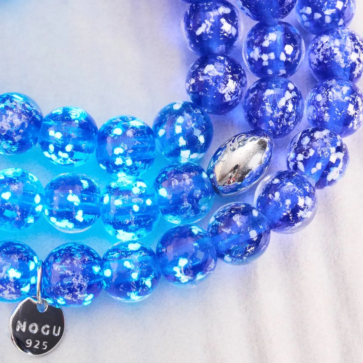 Lapis Lazuli | .925 Sterling Silver | Firefly Glass Bracelet