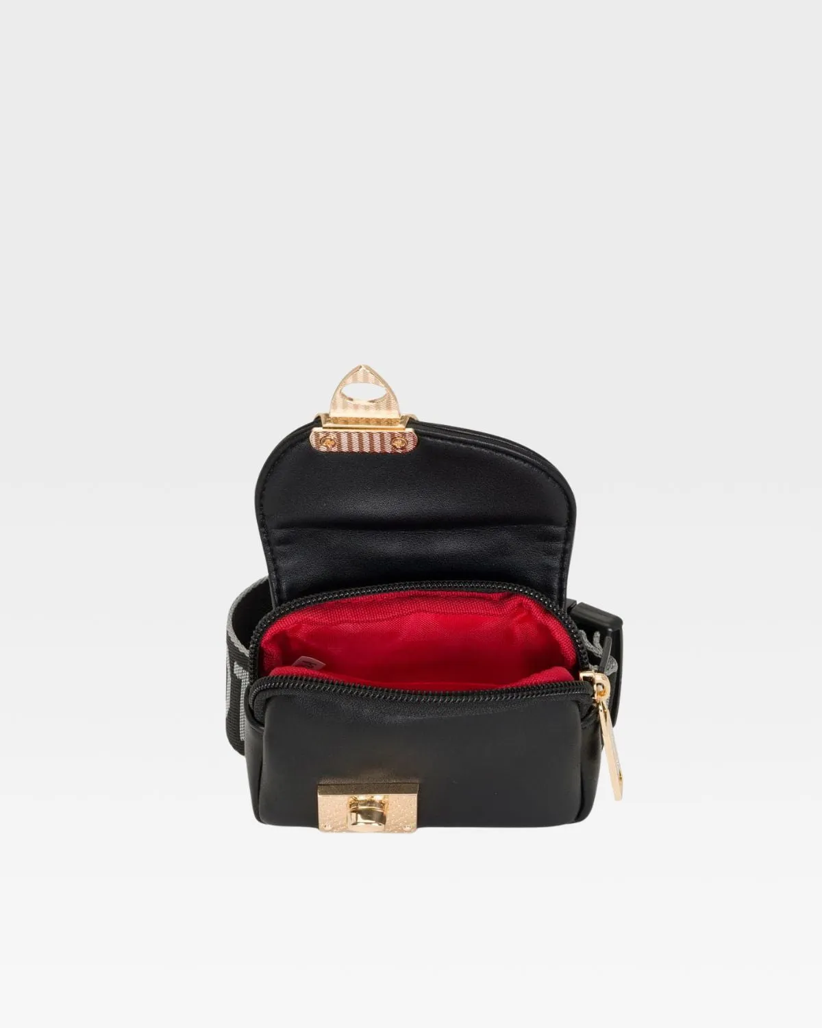 Leather Belt Bag in Black