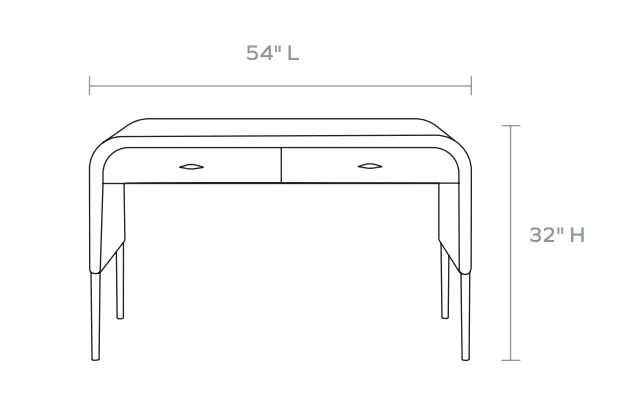 Leighton Whitewash Shagreen Desk - Two Sizes
