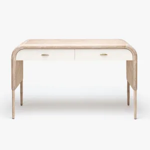 Leighton Whitewash Shagreen Desk - Two Sizes