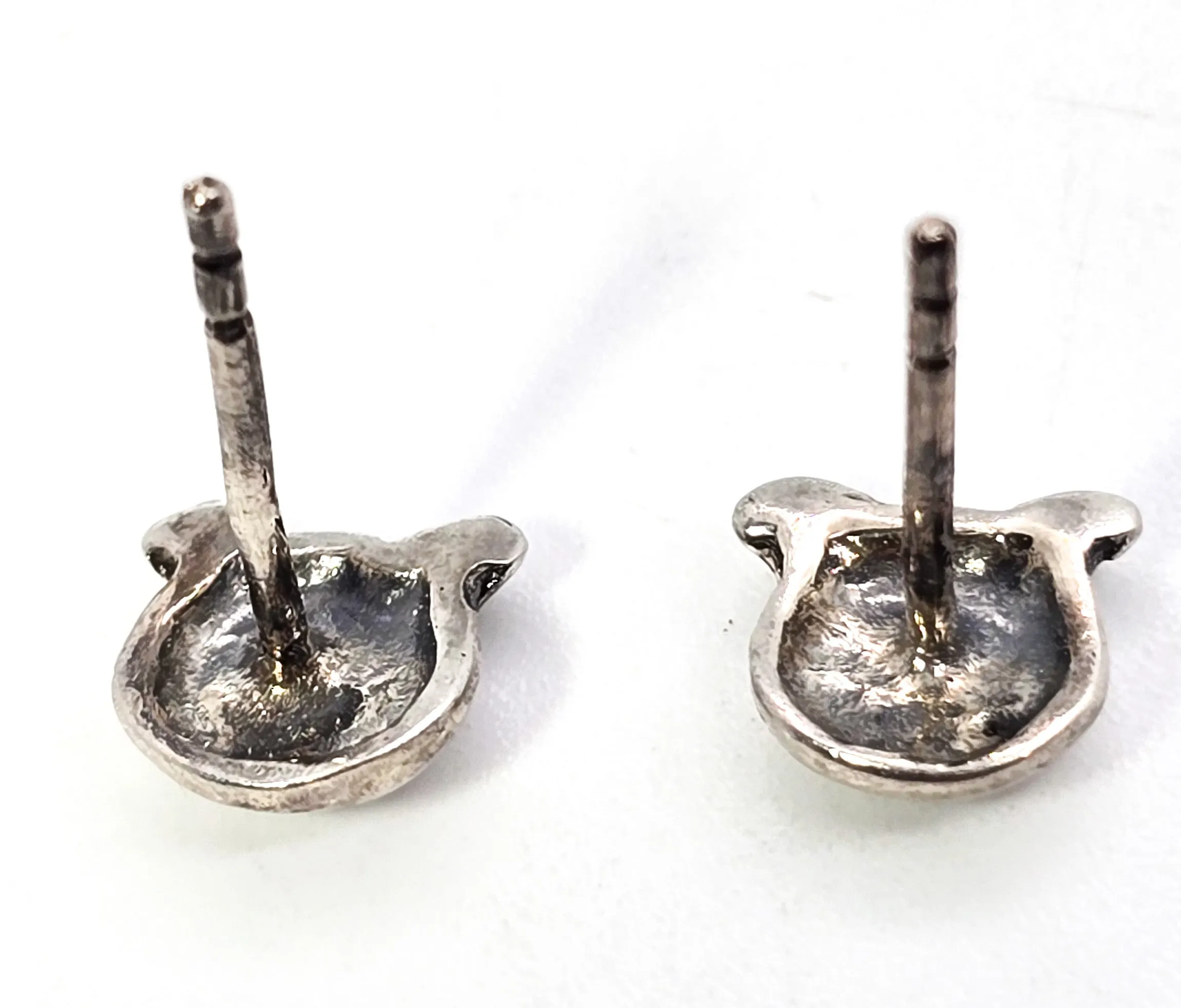 Little Piggy cute cartoon sterling silver pig head stud earrings farm barnyard