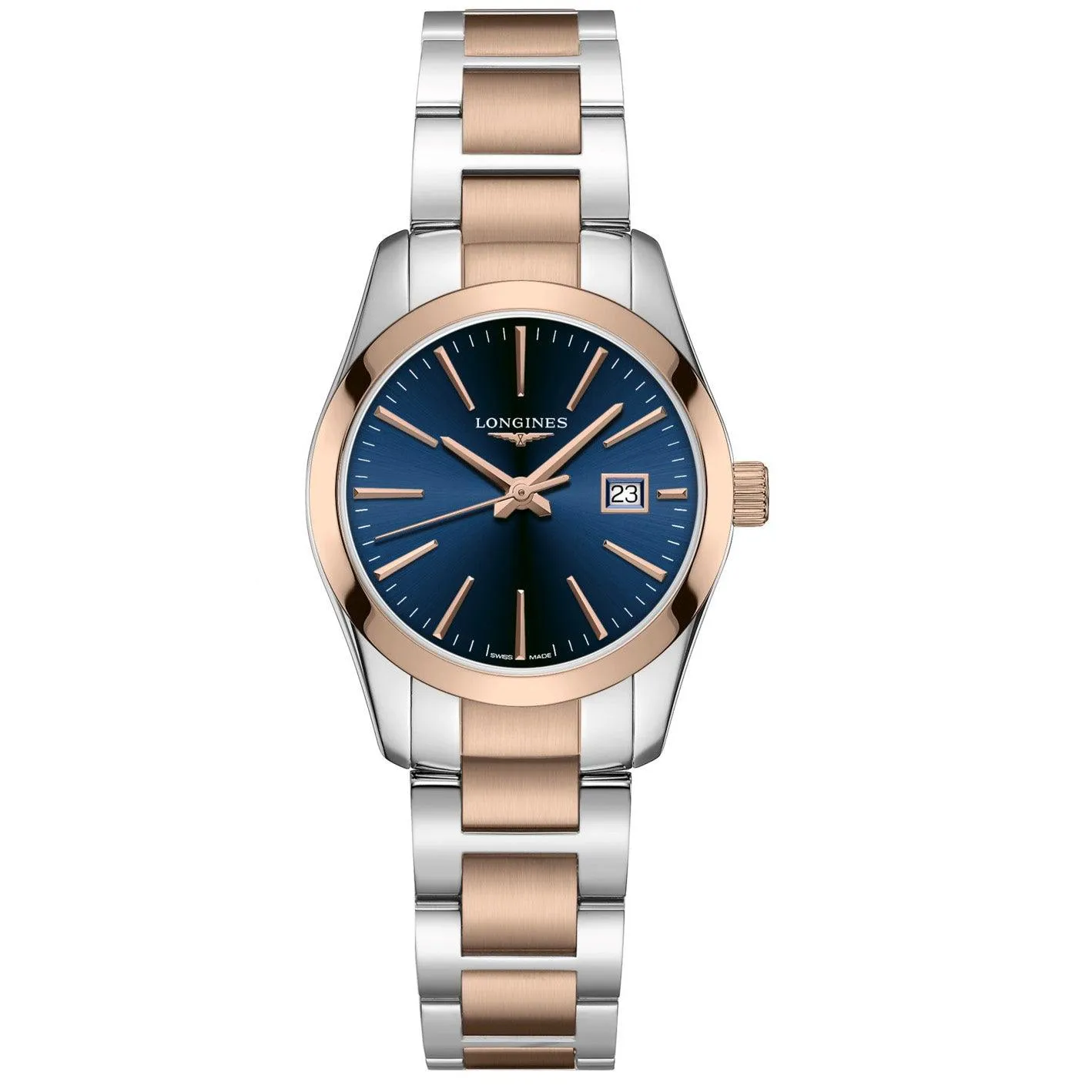 LONGINES CONQUEST CLASSIC 29.5MM WATCH BLUE BLUE PVD Red Woman Quartz L2.286.3.92.7