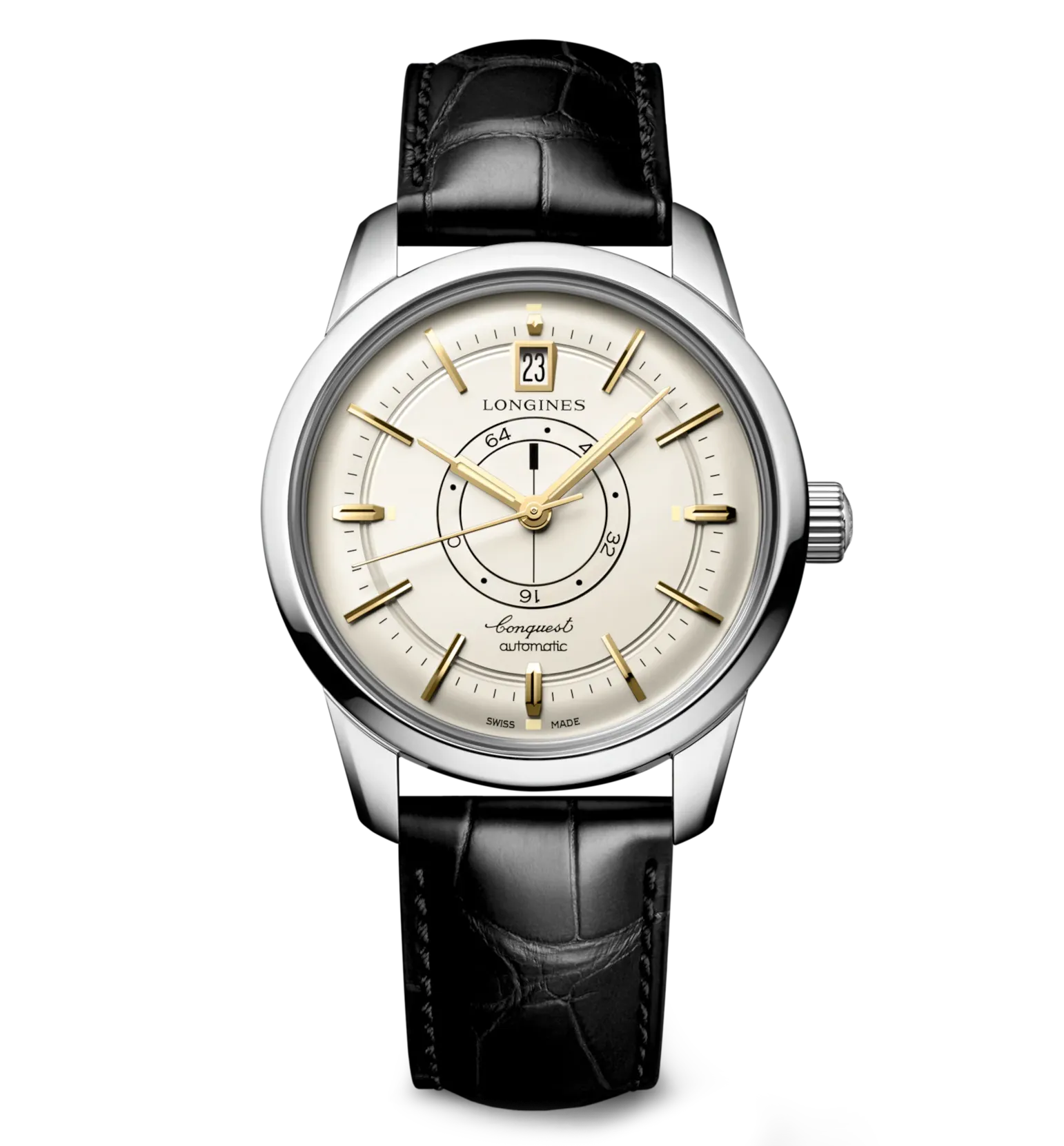 Longines Conquest Heritage Central Power Reserve 38mm Watch with Champagne Dial