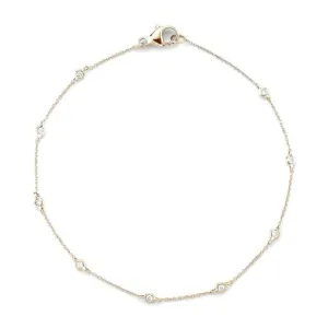Lulu Jack Single Bezel Bracelet in Yellow Gold