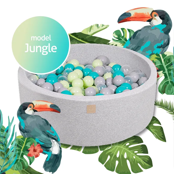 Luxury Cotton Round Ball Pit - Jungle For Kids By MeowBaby
