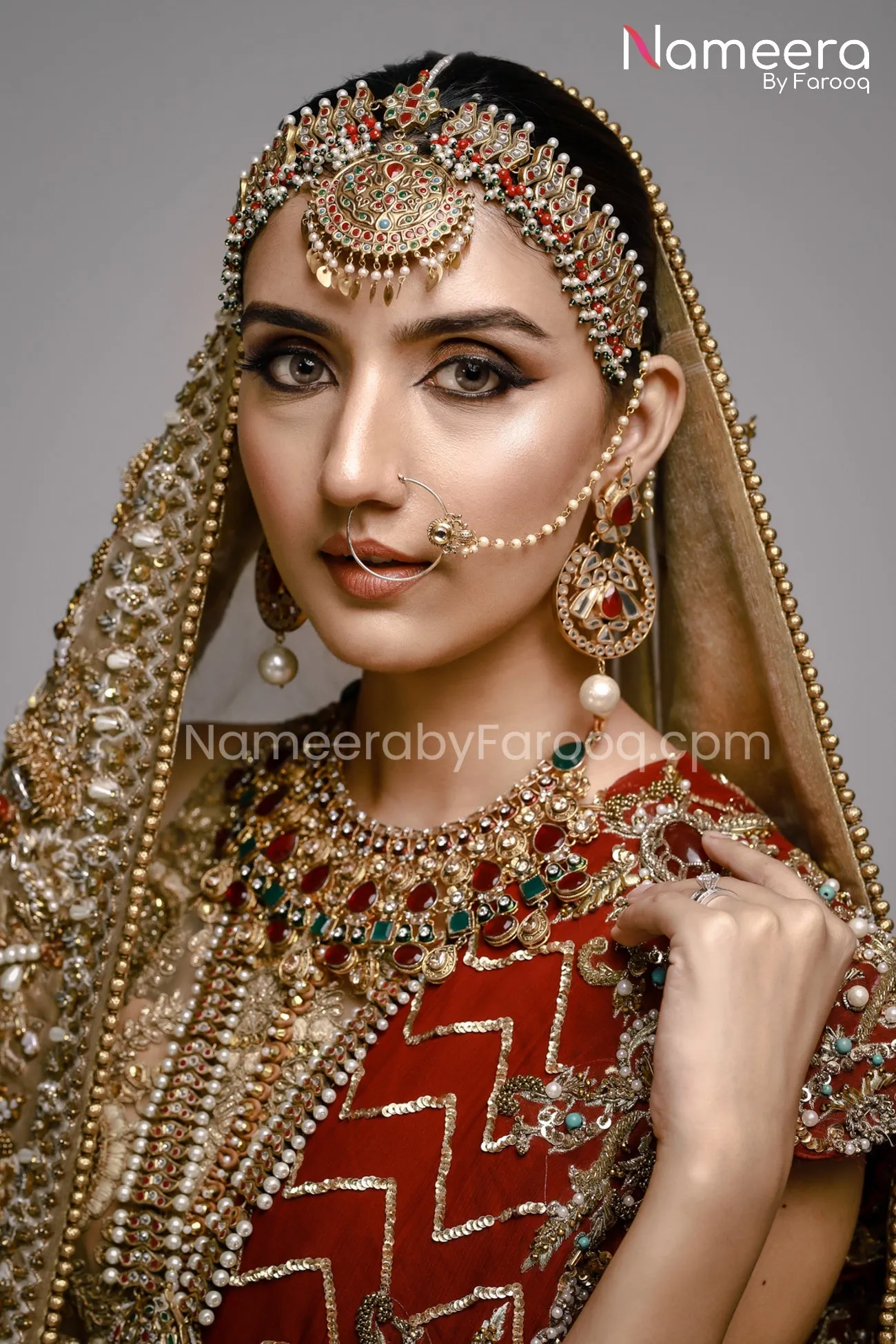 Luxury Pakistani Bridal Lehenga for Barat online #BS22
