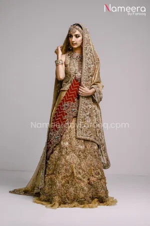 Luxury Pakistani Bridal Lehenga for Barat online #BS22
