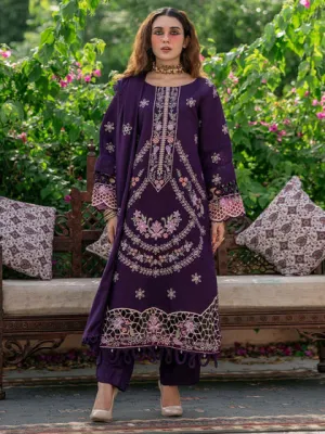 Luxury Purple Embellished Pakistani Salwar Kameez Dupatta Salwar Suit