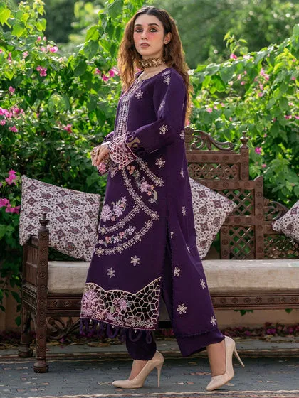 Luxury Purple Embellished Pakistani Salwar Kameez Dupatta Salwar Suit