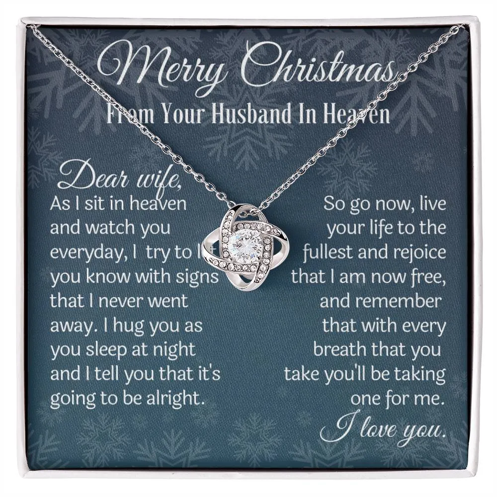 Merry Christmas from Husband in Heaven Love Knot