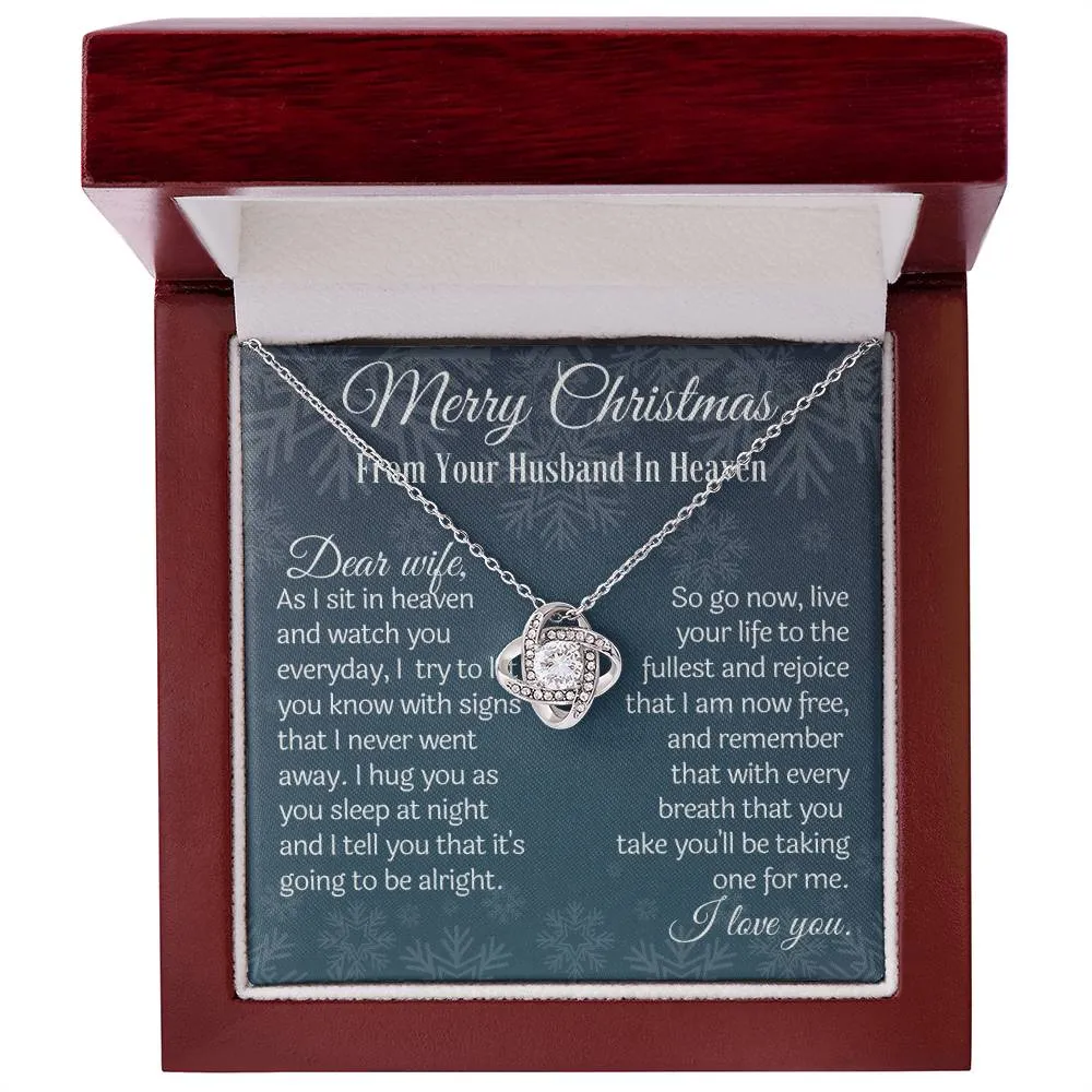 Merry Christmas from Husband in Heaven Love Knot