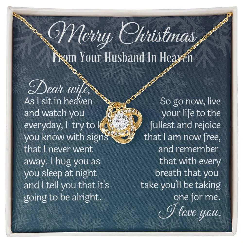 Merry Christmas from Husband in Heaven Love Knot