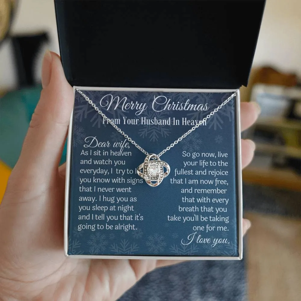 Merry Christmas from Husband in Heaven Love Knot