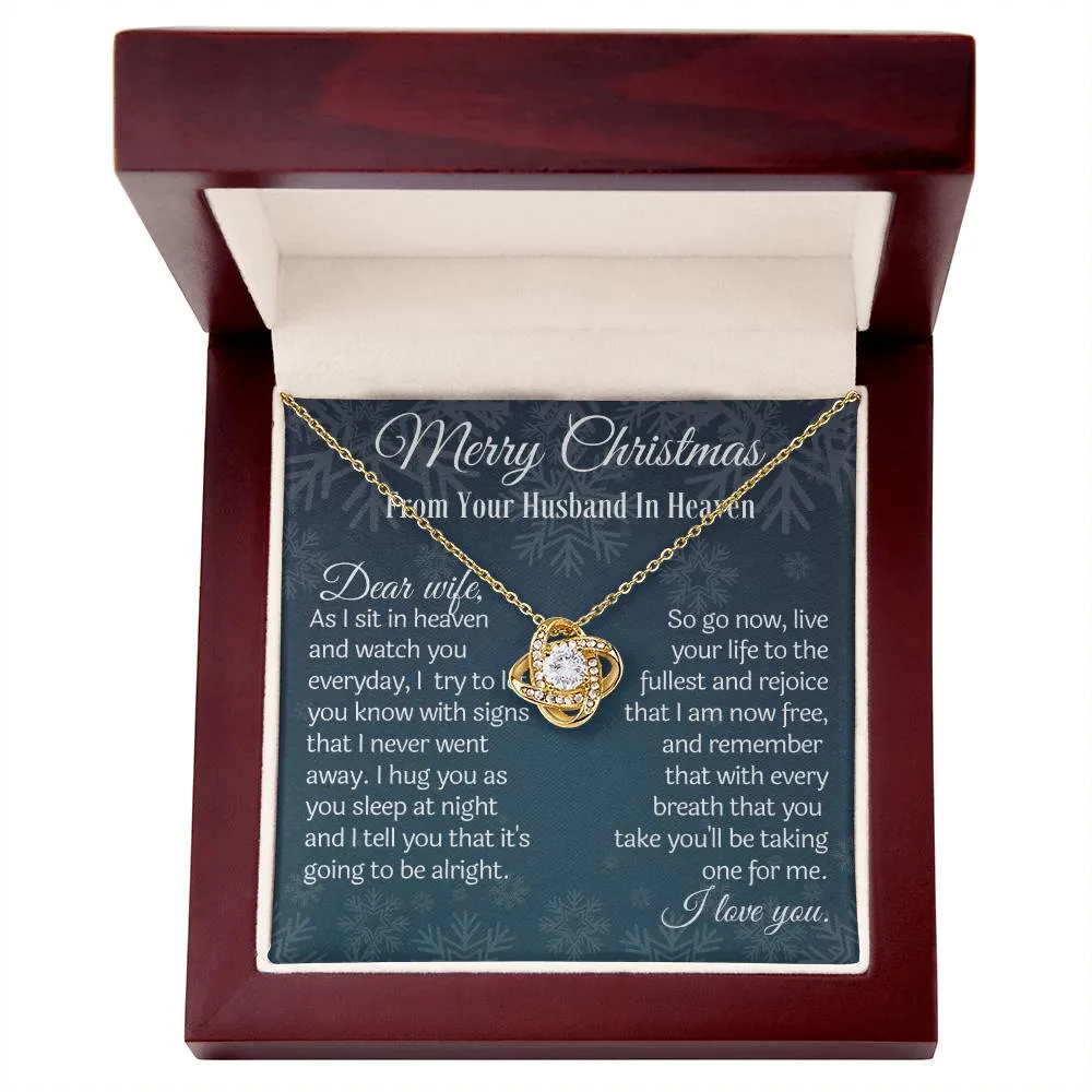 Merry Christmas from Husband in Heaven Love Knot