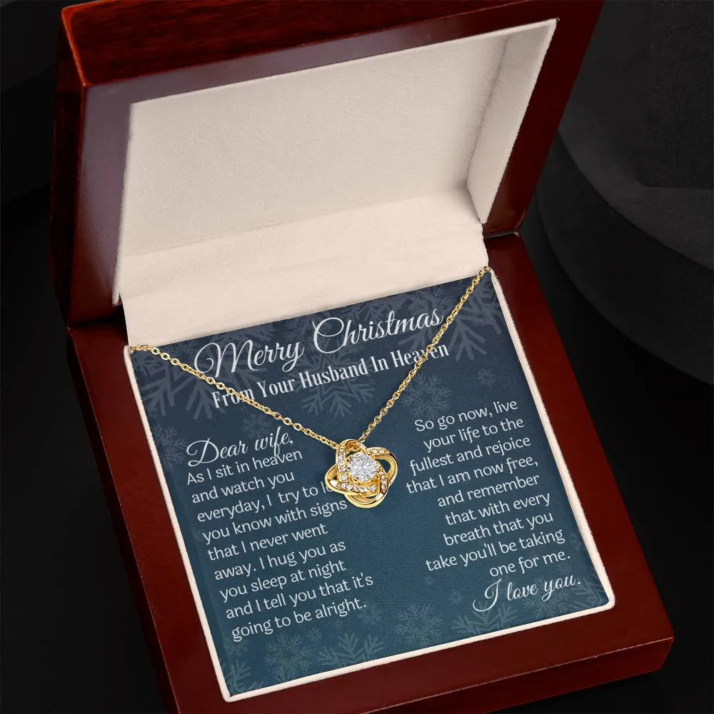 Merry Christmas from Husband in Heaven Love Knot