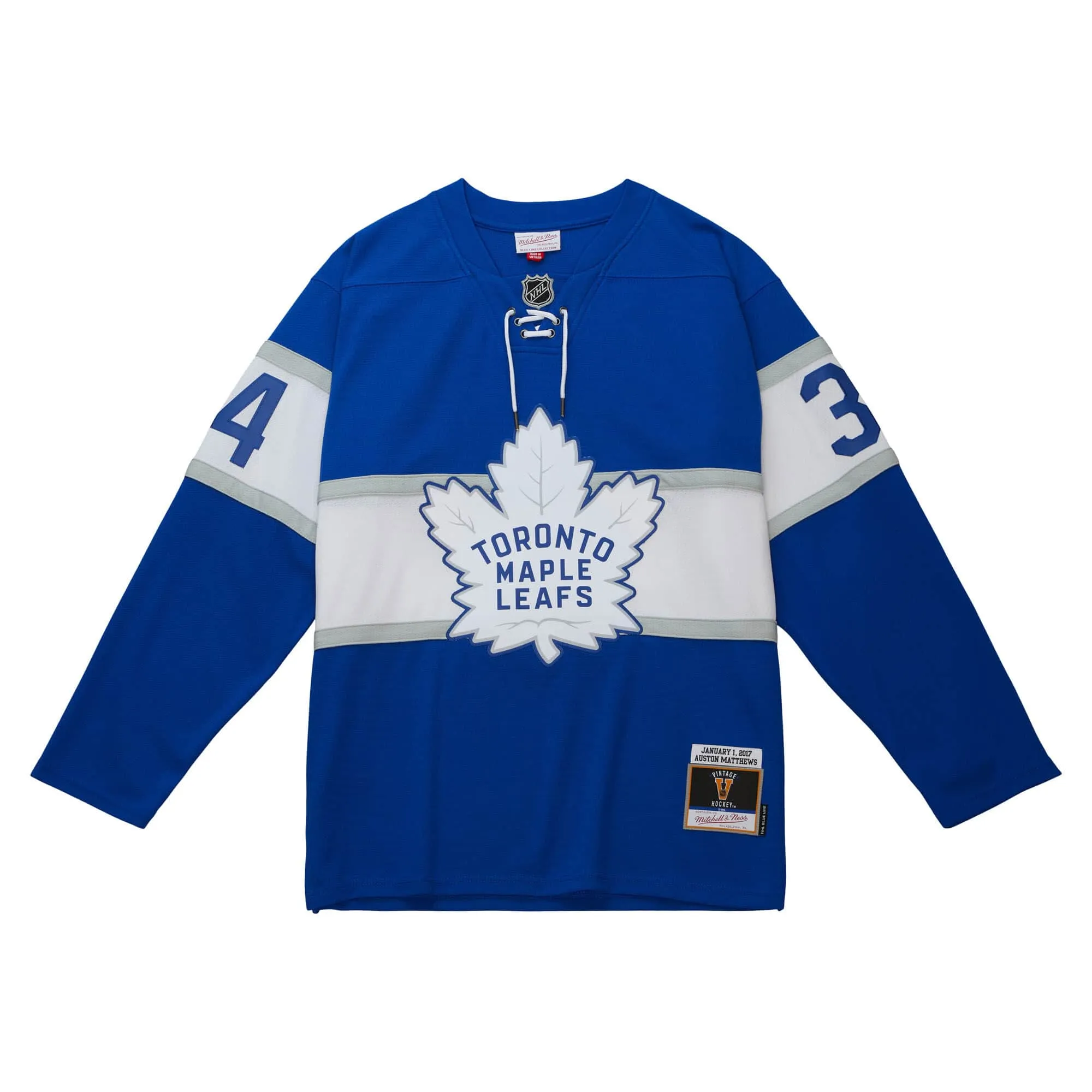 Mitchell & Ness Blue Line Vintage Senior Jersey - Toronto Maple Leafs Auston Matthews