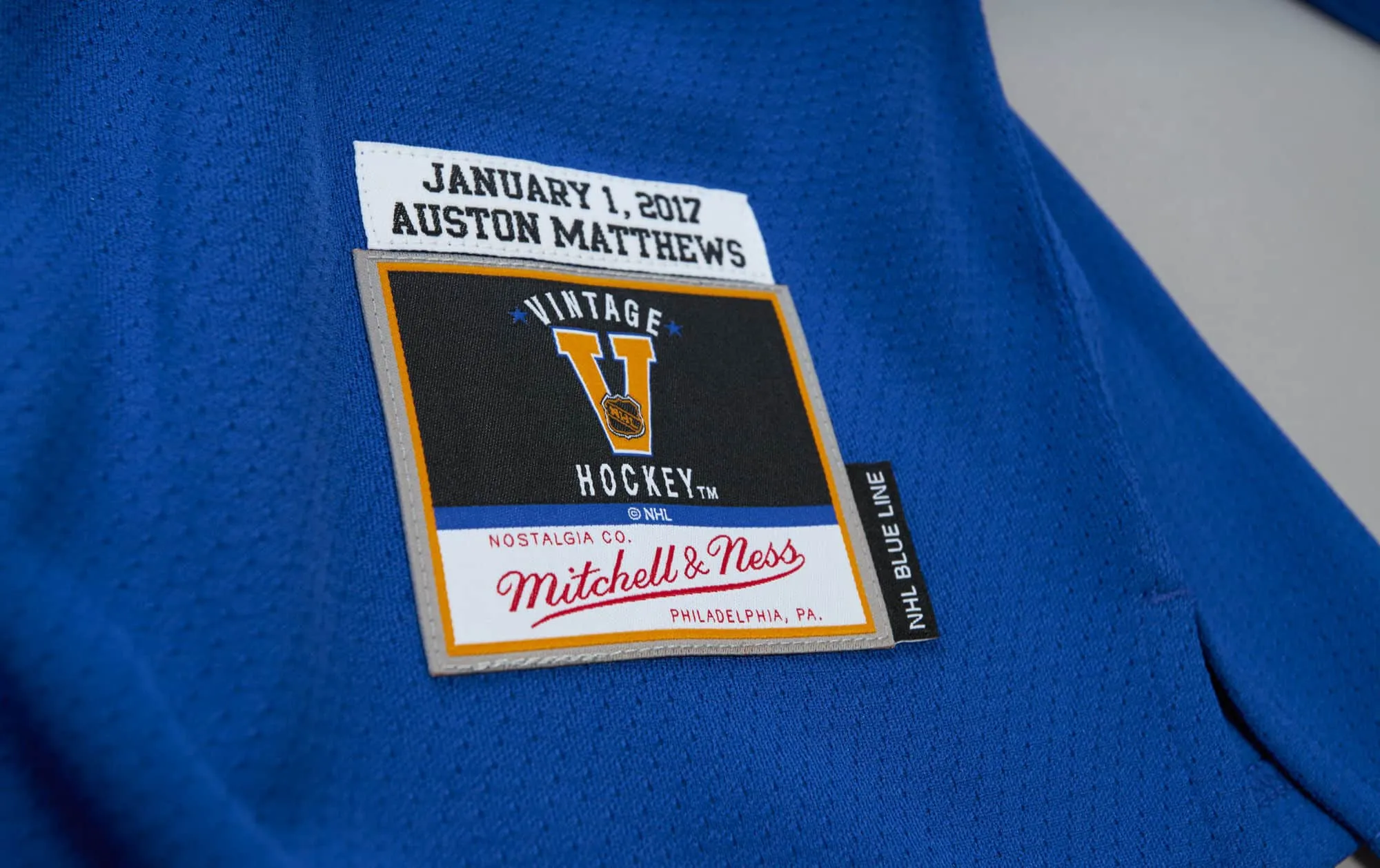 Mitchell & Ness Blue Line Vintage Senior Jersey - Toronto Maple Leafs Auston Matthews