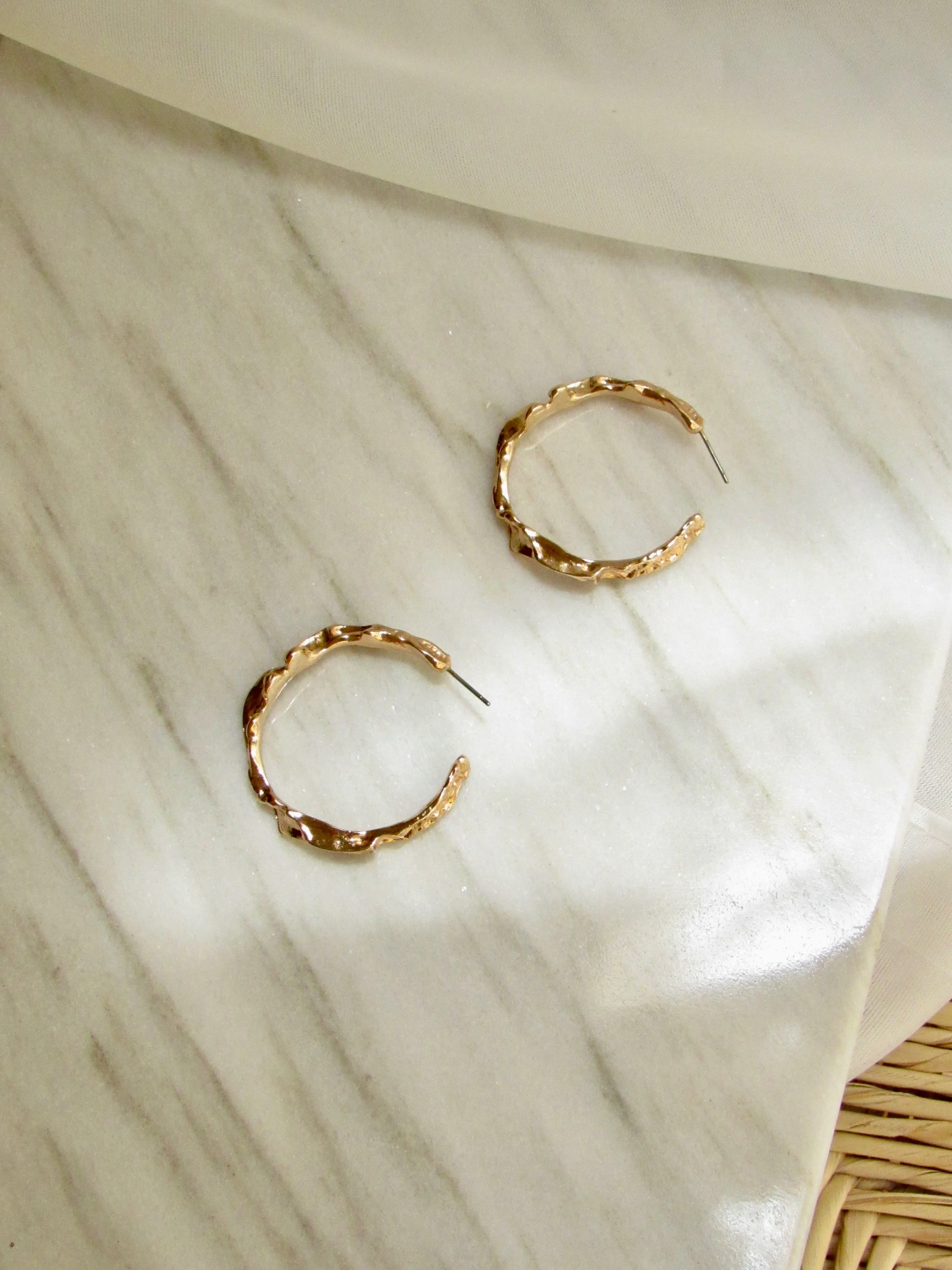Molten 18k Gold Vermeil Hoop Earrings