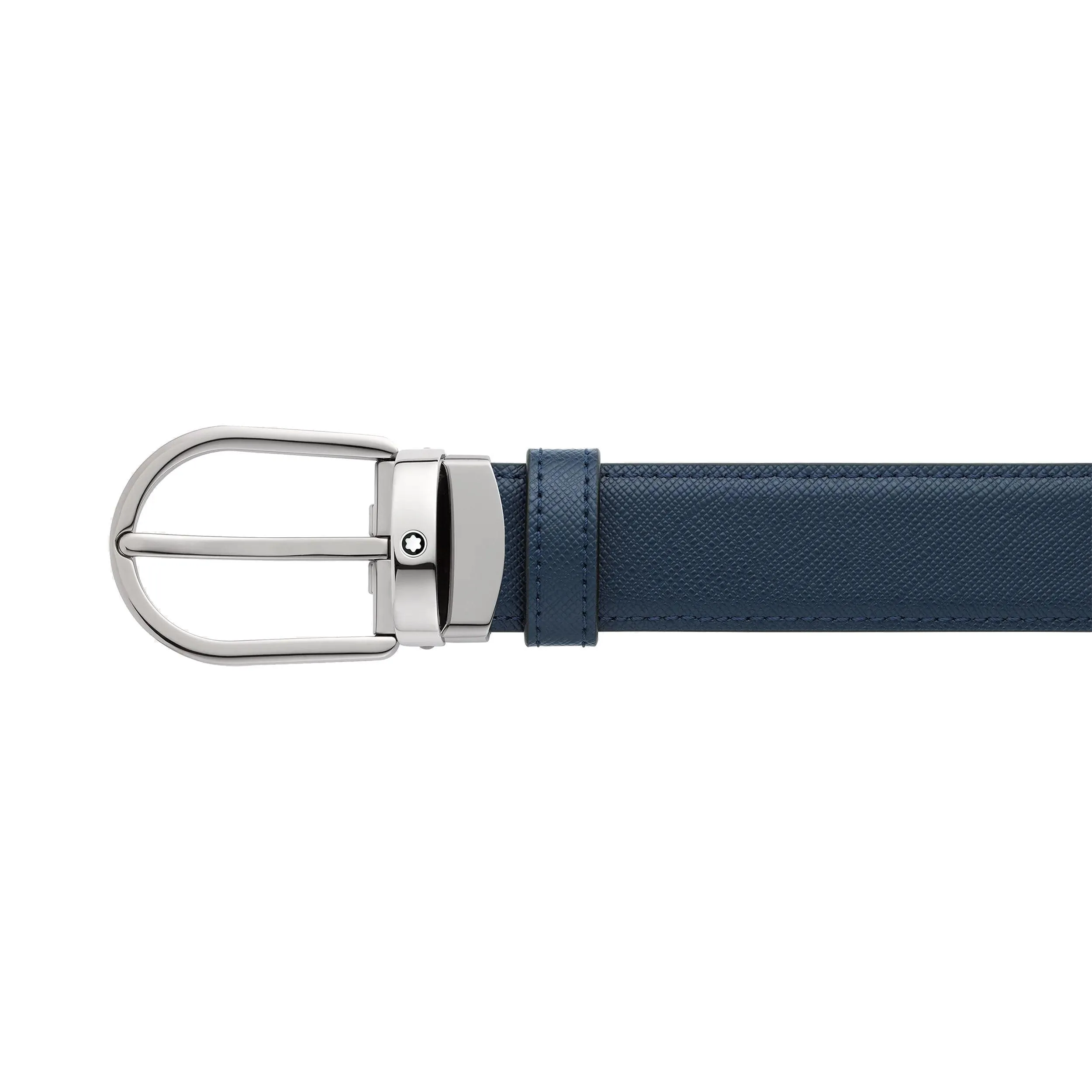 Montblanc 30mm belt riding horse buckle horse leather Sartorial black/blue 128763