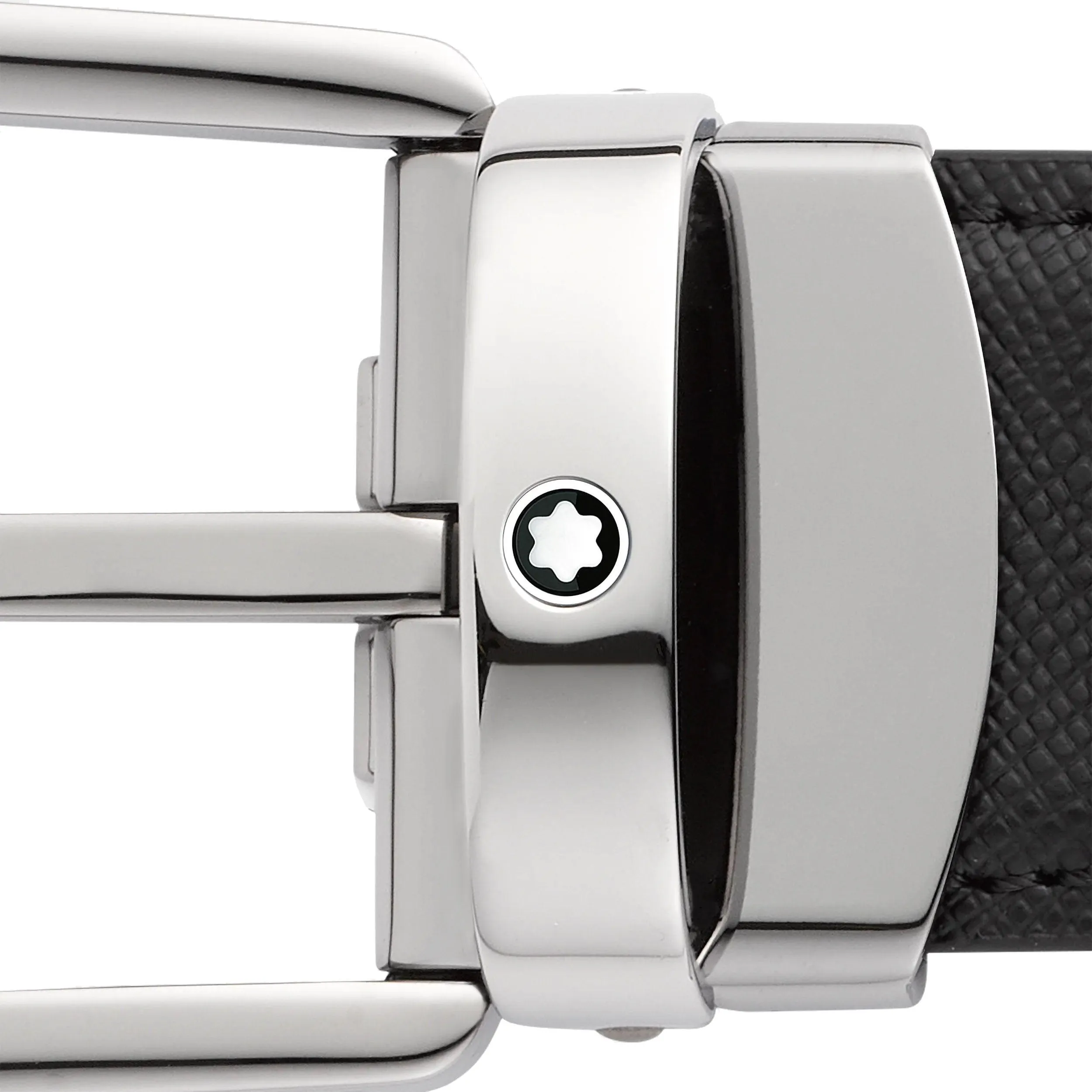 Montblanc 30mm belt riding horse buckle horse leather Sartorial black/blue 128763