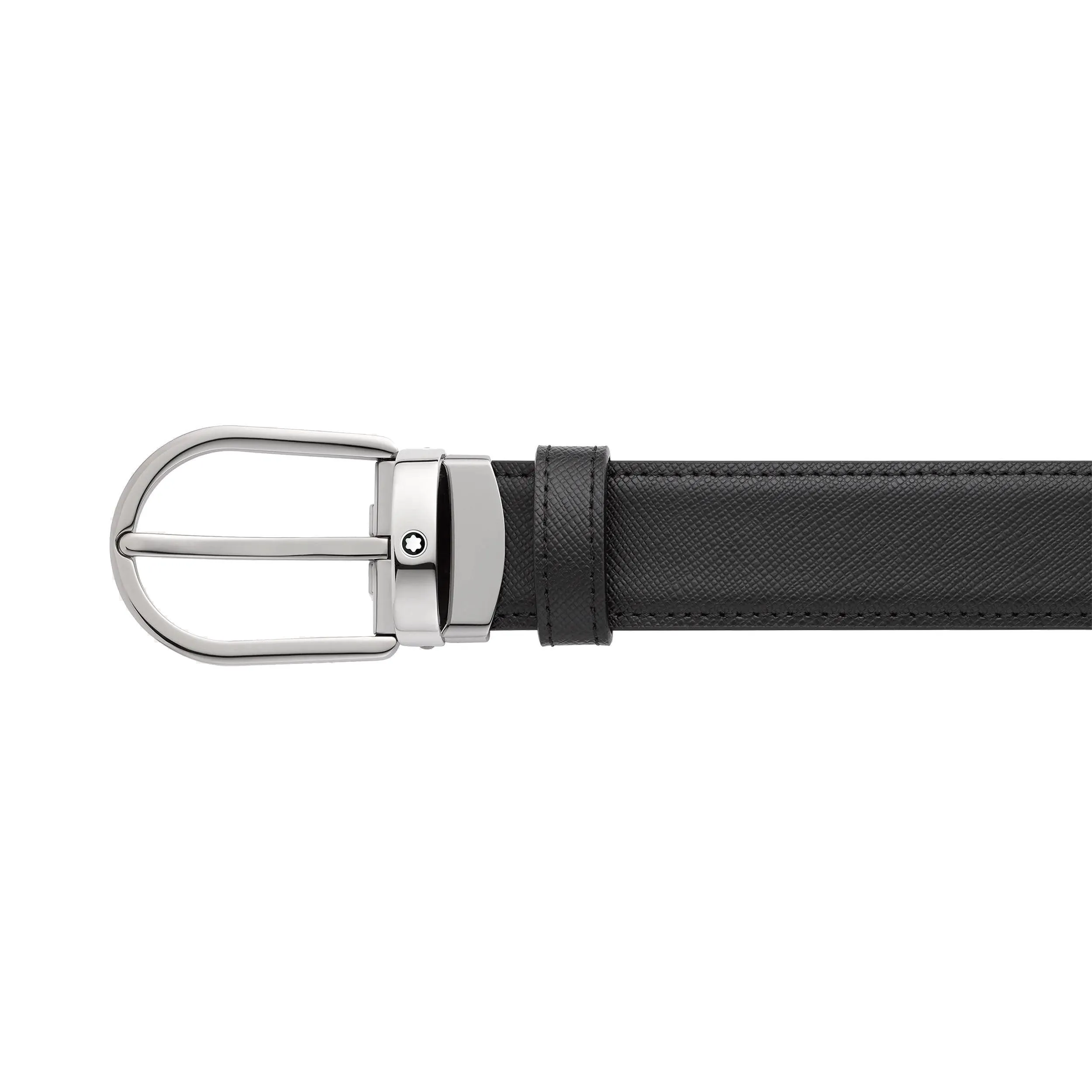 Montblanc 30mm belt riding horse buckle horse leather Sartorial black/blue 128763