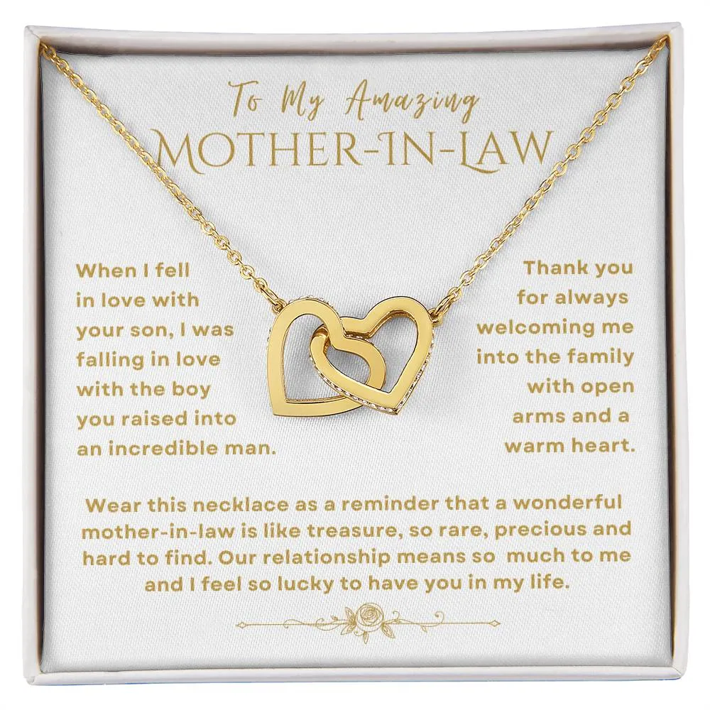 Mother In Law Necklace Gift for Mother In Law Wedding Day Birthday Mother's Day Christmas Mother In Law From Bride Daughter In Law