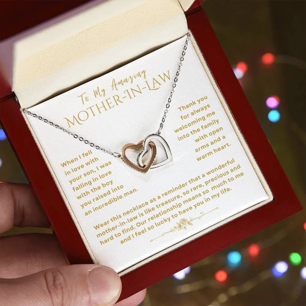 Mother In Law Necklace Gift for Mother In Law Wedding Day Birthday Mother's Day Christmas Mother In Law From Bride Daughter In Law
