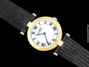 Must De Cartier Vendome Ladies Vermeil Watch - 18K Gold Over Sterling Silver
