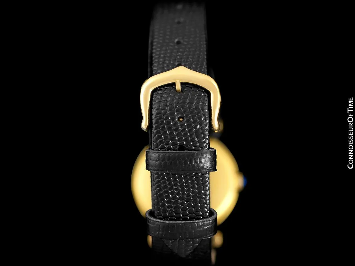 Must De Cartier Vendome Ladies Vermeil Watch - 18K Gold Over Sterling Silver