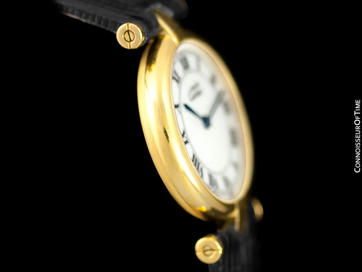 Must De Cartier Vendome Ladies Vermeil Watch - 18K Gold Over Sterling Silver