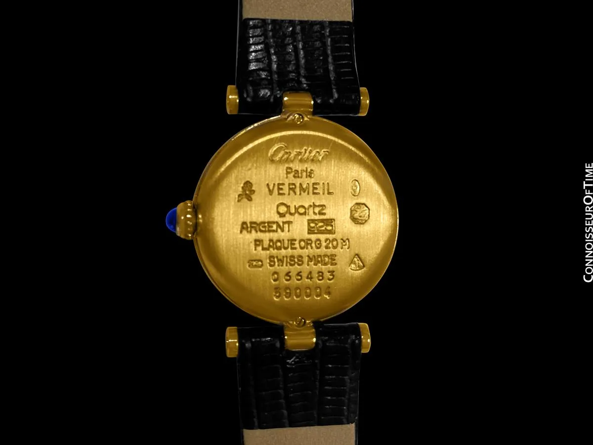 Must De Cartier Vendome Ladies Vermeil Watch - 18K Gold Over Sterling Silver