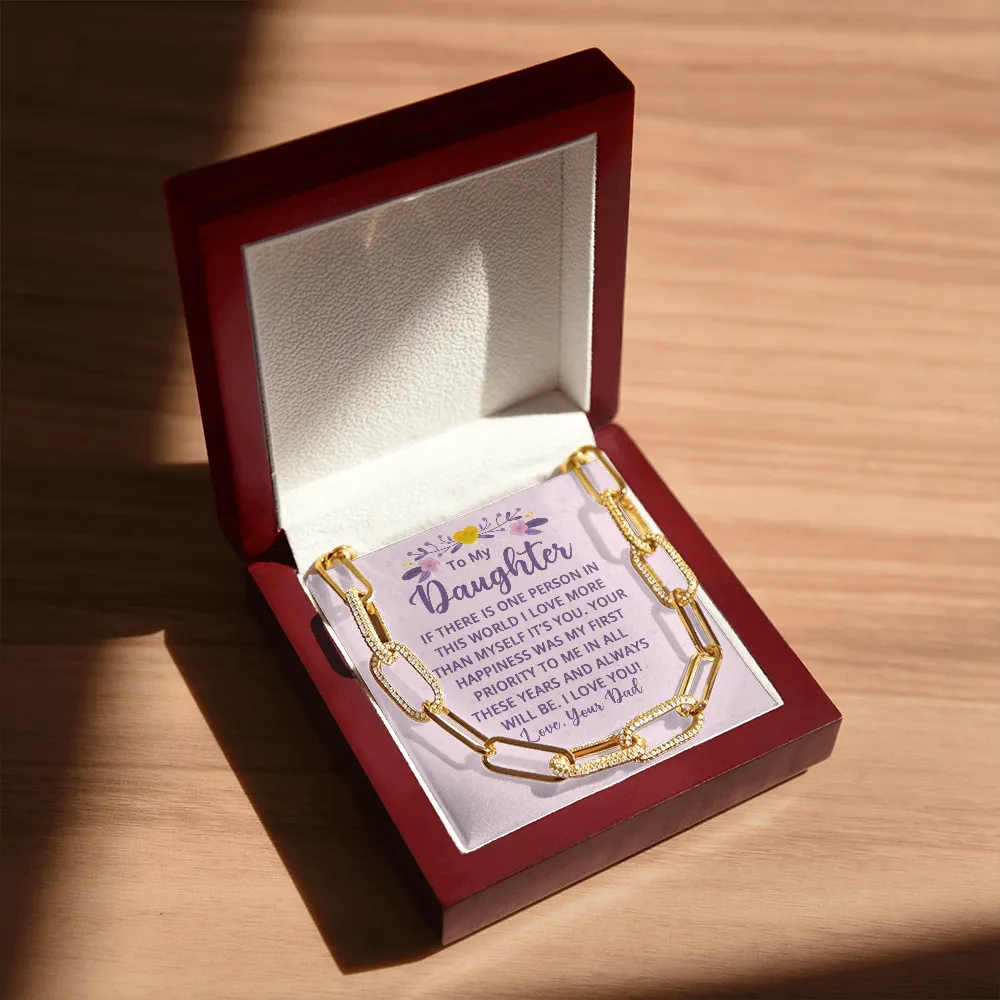 My first priority-Forever Linked Necklace for Daughter, From Dad