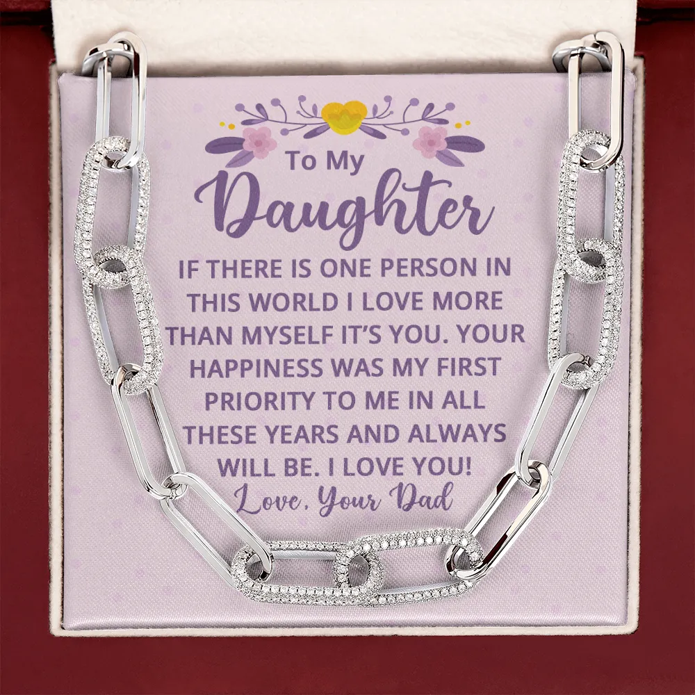 My first priority-Forever Linked Necklace for Daughter, From Dad