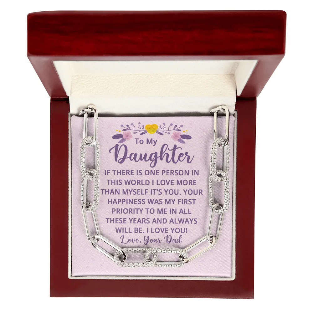 My first priority-Forever Linked Necklace for Daughter, From Dad