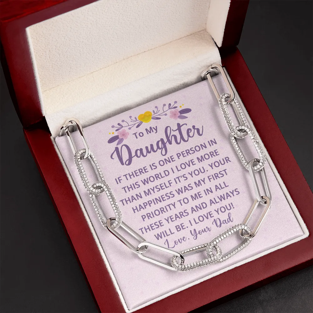 My first priority-Forever Linked Necklace for Daughter, From Dad