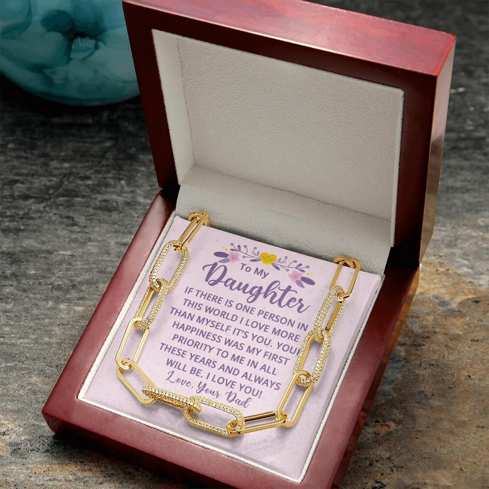 My first priority-Forever Linked Necklace for Daughter, From Dad